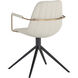 Cassius Dillon Cream Swivel Dining Armchair, Swivel